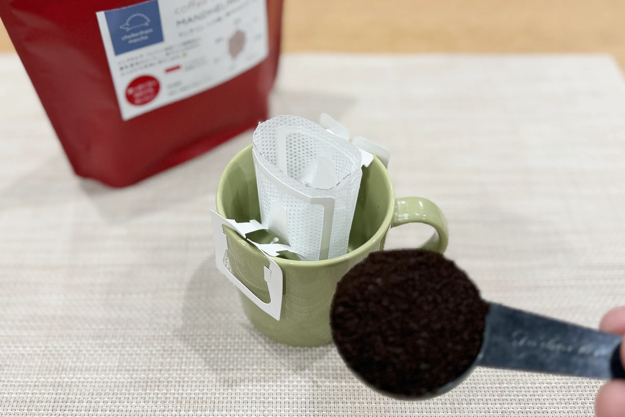 お好きなコーヒー豆をチョイス。